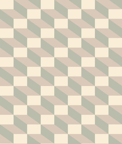 Optic Filles Beige Wallpaper