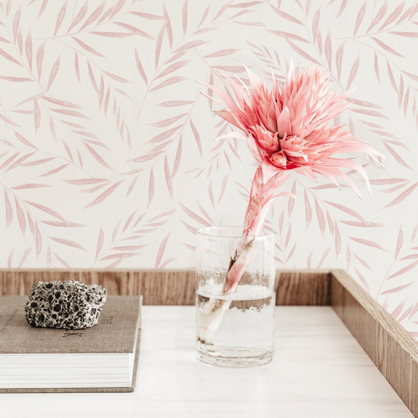Rosy Feather Wallpaper