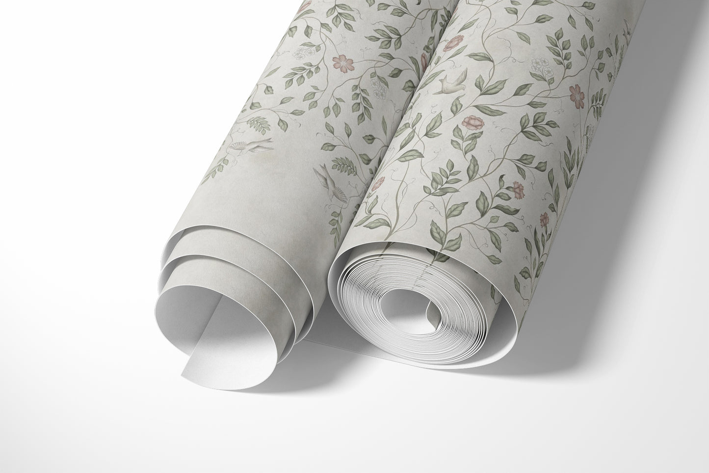 Reversed flower way wallpaper