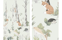 Enchanted Forest Animal Nursery Mural Wallpaper